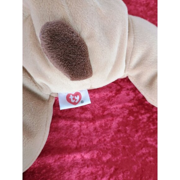 Vintage 1994 TY Pillow Pal Woof Brown Puppy Dog Plush - Picture 5 of 6